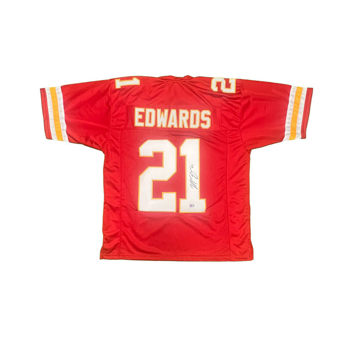Mike Edwards Signed Custom Red Football Jersey