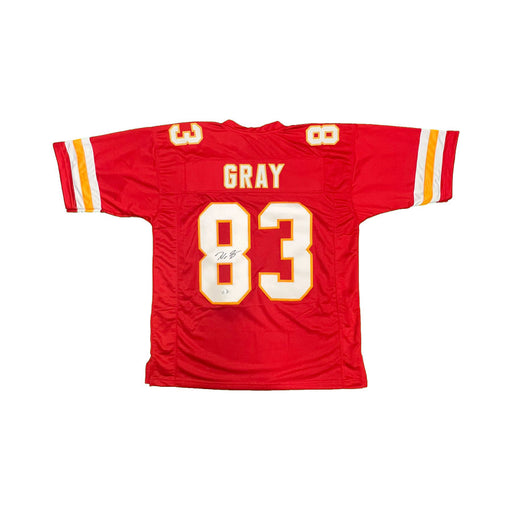 Noah Gray Signed Custom Red Football Jersey — TSE Kansas City