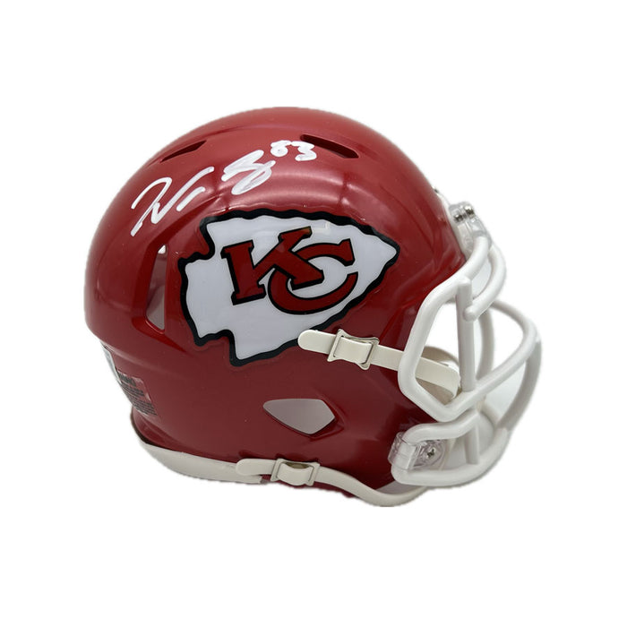 Noah Gray Signed Kansas City Chiefs Mini Speed Helmet (White Ink)