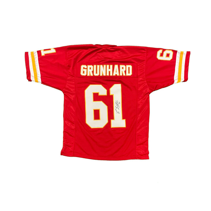 Tim Grunhard Signed Custom Red Jersey