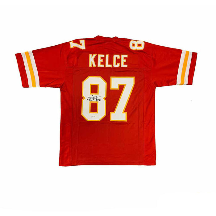 Travis Kelce Signed Custom Red Jersey