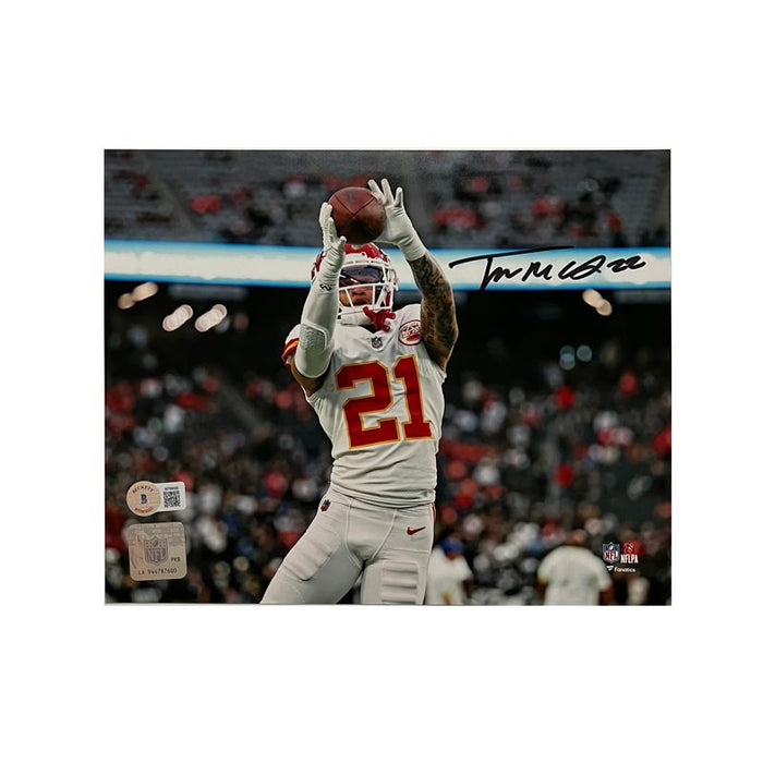 Trent McDuffie Signed Catch in White 8x10 Photo (Number 21)