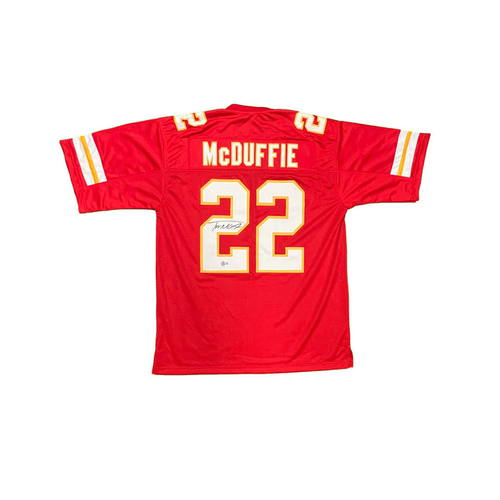 Trent McDuffie Signed Custom Red Jersey