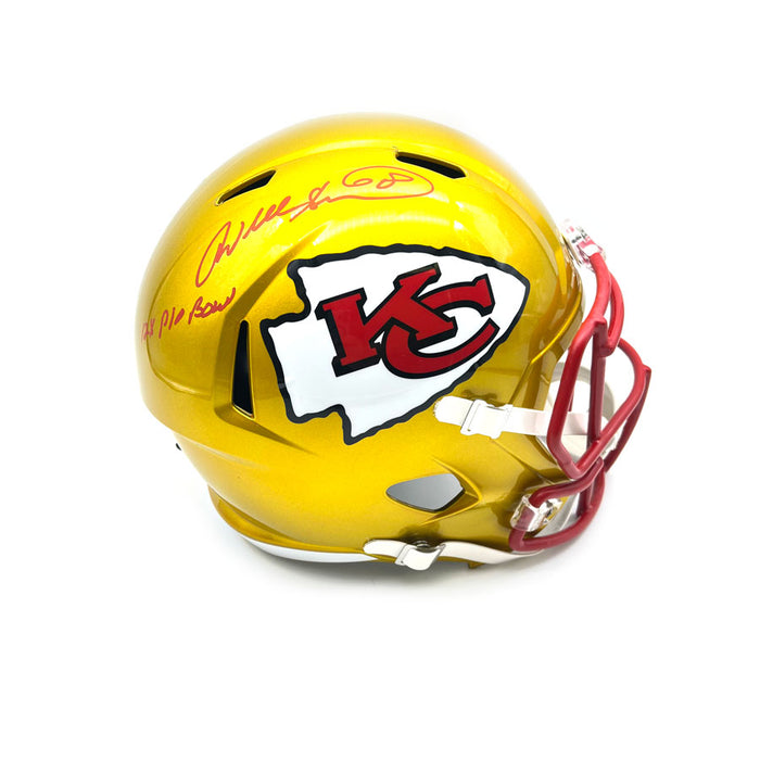Will Shields Signed Kansas City Chiefs Full Size Flash Helmet with "12X Pro Bowl"