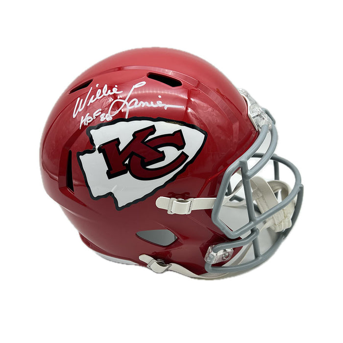 Willie Lanier Signed Kansas City Chiefs Full Size TB Speed Helmet with "HOF 86"