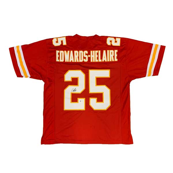 Clyde Edwards-Helaire Signed Custom Red Jersey