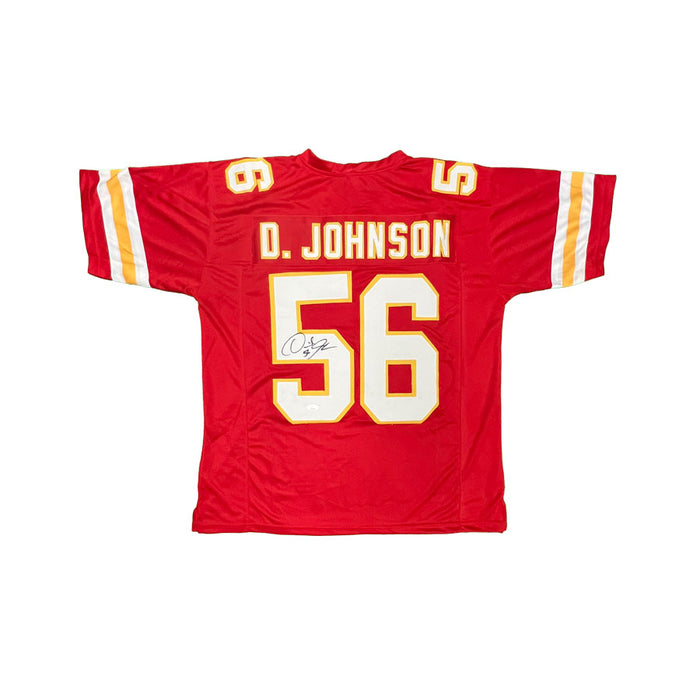 Derrick Johnson Signed Custom Red Football Jersey