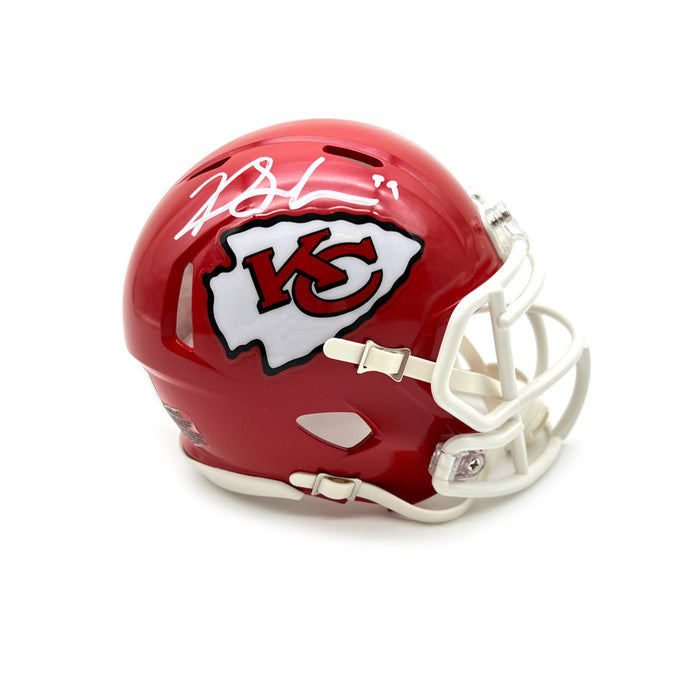 Khalen Saunders Signed Kansas City Chiefs Mini Speed Helmet