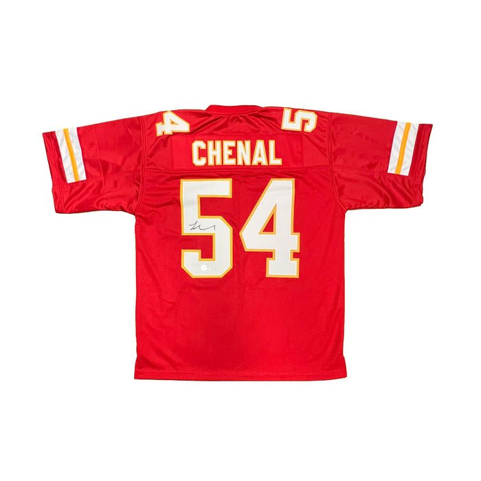 Leo Chenal Signed Custom Red Football Jersey