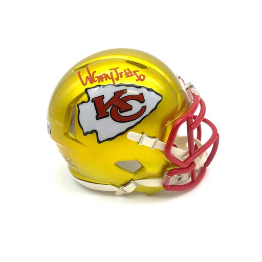 TRENT MCDUFFIE signed (KANSAS CITY CHIEFS) mini football helmet BECKETT  BG93666